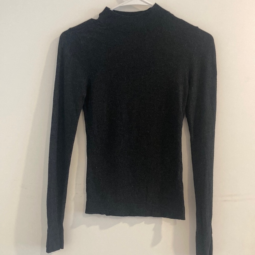 Garage Mock Neck Gray Sweater